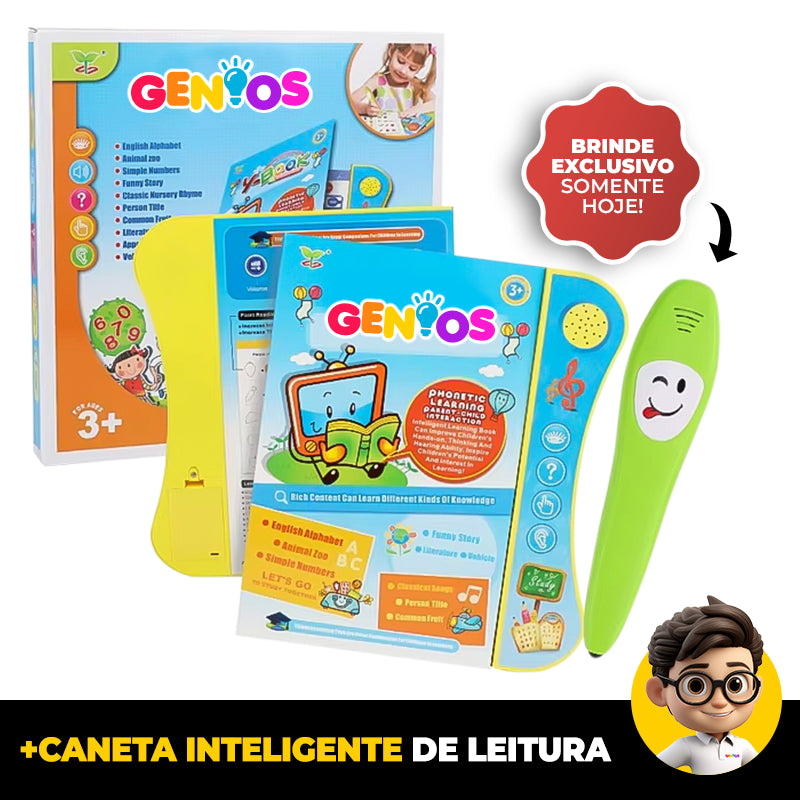 Livro Interativo de Inglês SmartBook Gênios® + Caneta Inteligente de Brinde!