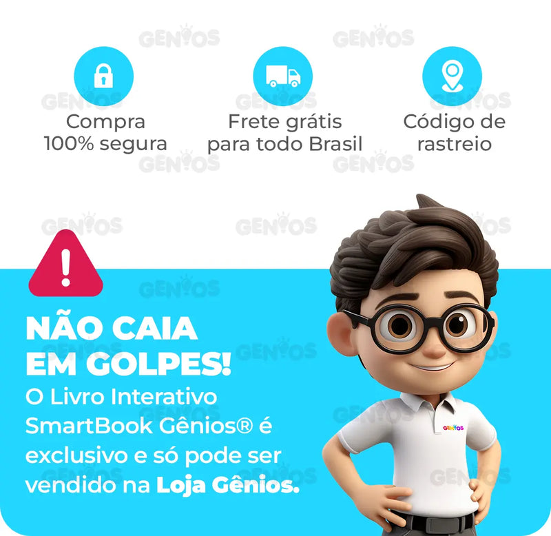 Livro Interativo de Inglês SmartBook Gênios® + Caneta Inteligente de Brinde!